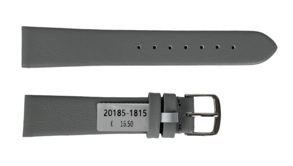 Wasserdichte, hellegraue, glatte Lederarmbanduhrband 18 mm