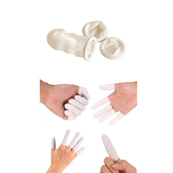 Natürkautschuk-Fingerhandschuhe für Uhrmacher - Größe M, 100 Stück