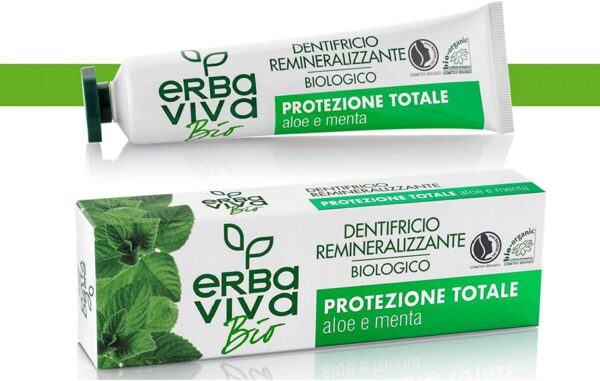 Erba Viva BIO Organische Zahnpasta mit Aloe Vera und Minze 75 ml