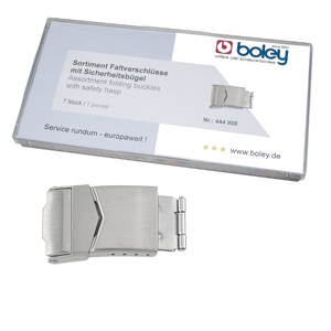 Boley Faltverschluss Set 444998 Sicherheitsbügel Edelstahl 14–22mm 8 Stück
