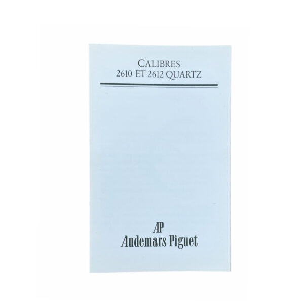 Bedienungsanleitung Audemars Piguet Quartz 2610 ET 2612