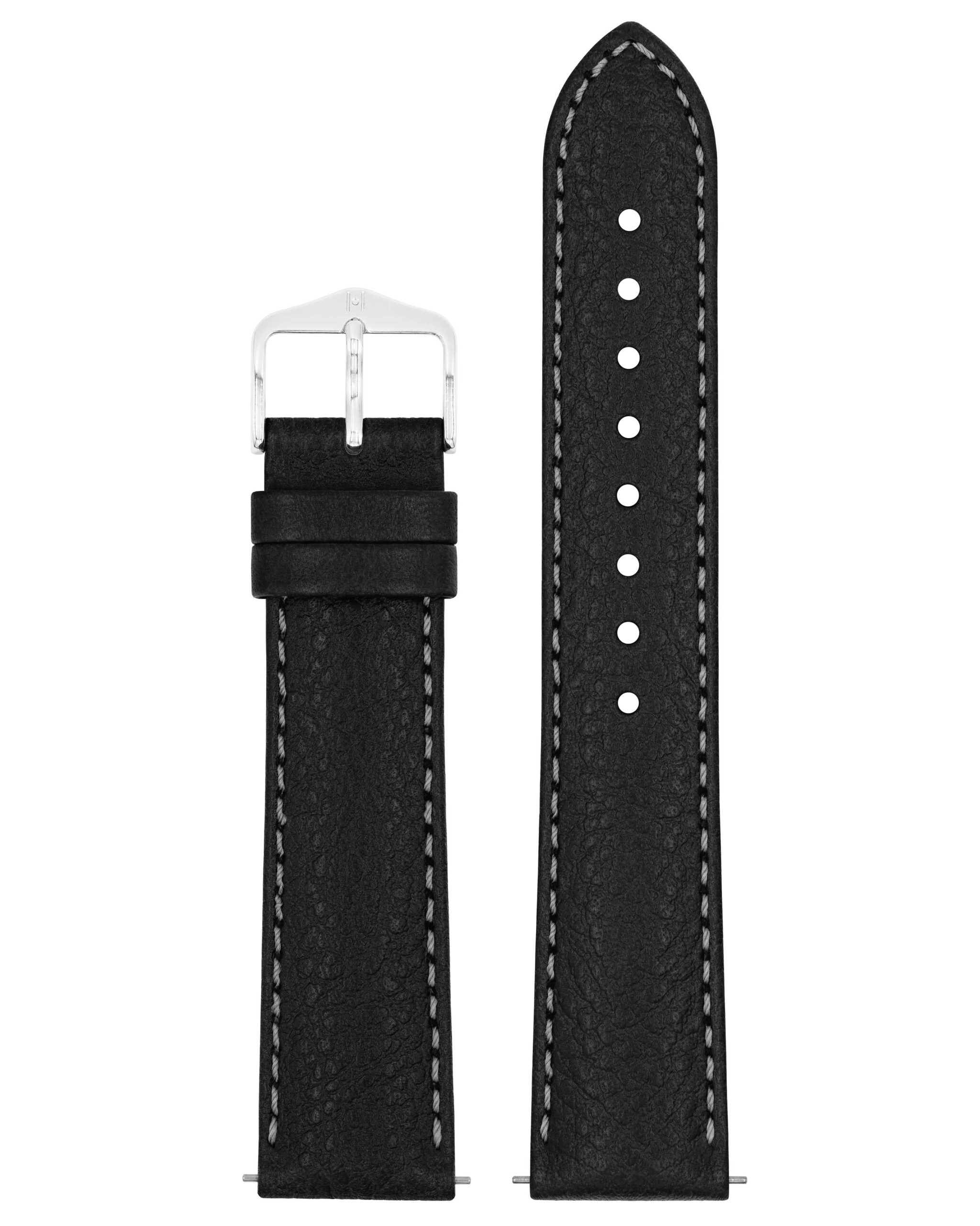 HIRSCH Forest Uhrenarmband aus italienischem Kalbleder Schwarz 18 mm - Image 3