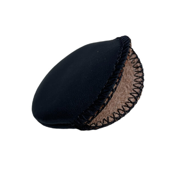 Schwarzes Ledersäckchen für Taschenuhren (50 mm, Öffnung 40 mm)