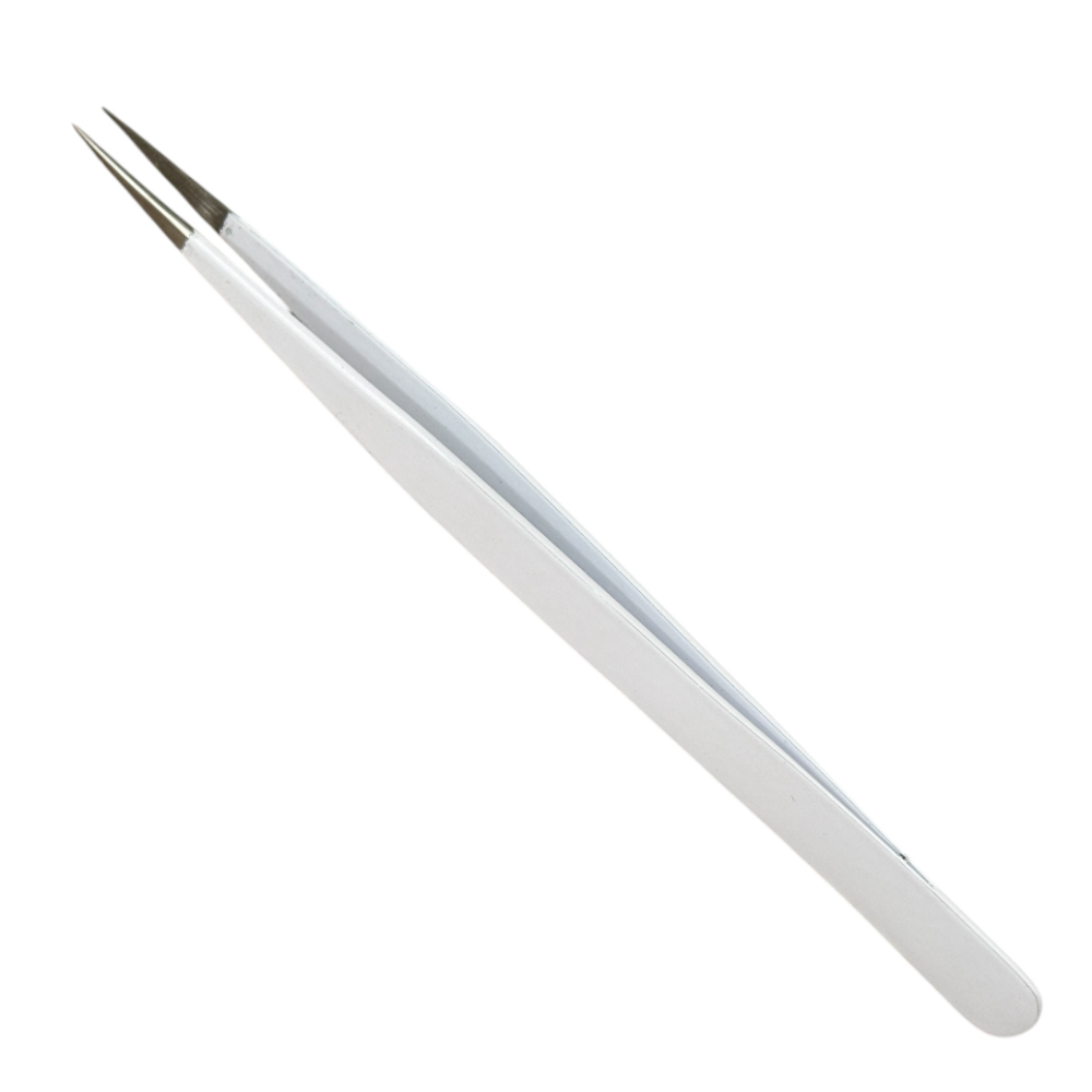 Buzzufy C16 weiße Beschichtung Tweezer für Uhrenteile, nichtmagnetisch, 140mm