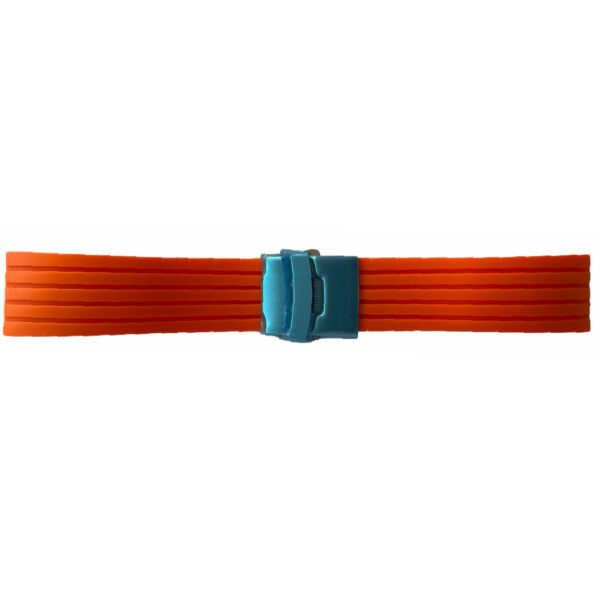 Buzzufy Silikon Armband Orange mit Stahlverschluss, 22mm