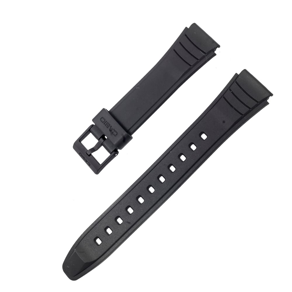 Casio Schwarzer Armbandriemen 10160334 für AW-49, AW-49H, AW-49H-1, AW-49H-1B, 19mm