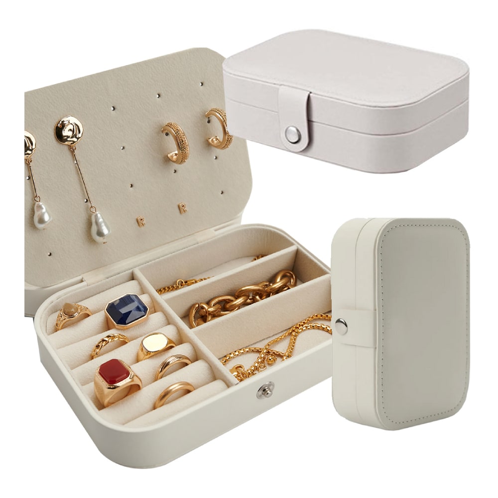 Gugita Schmuckbox Organizer mit Samt-Innenfutter