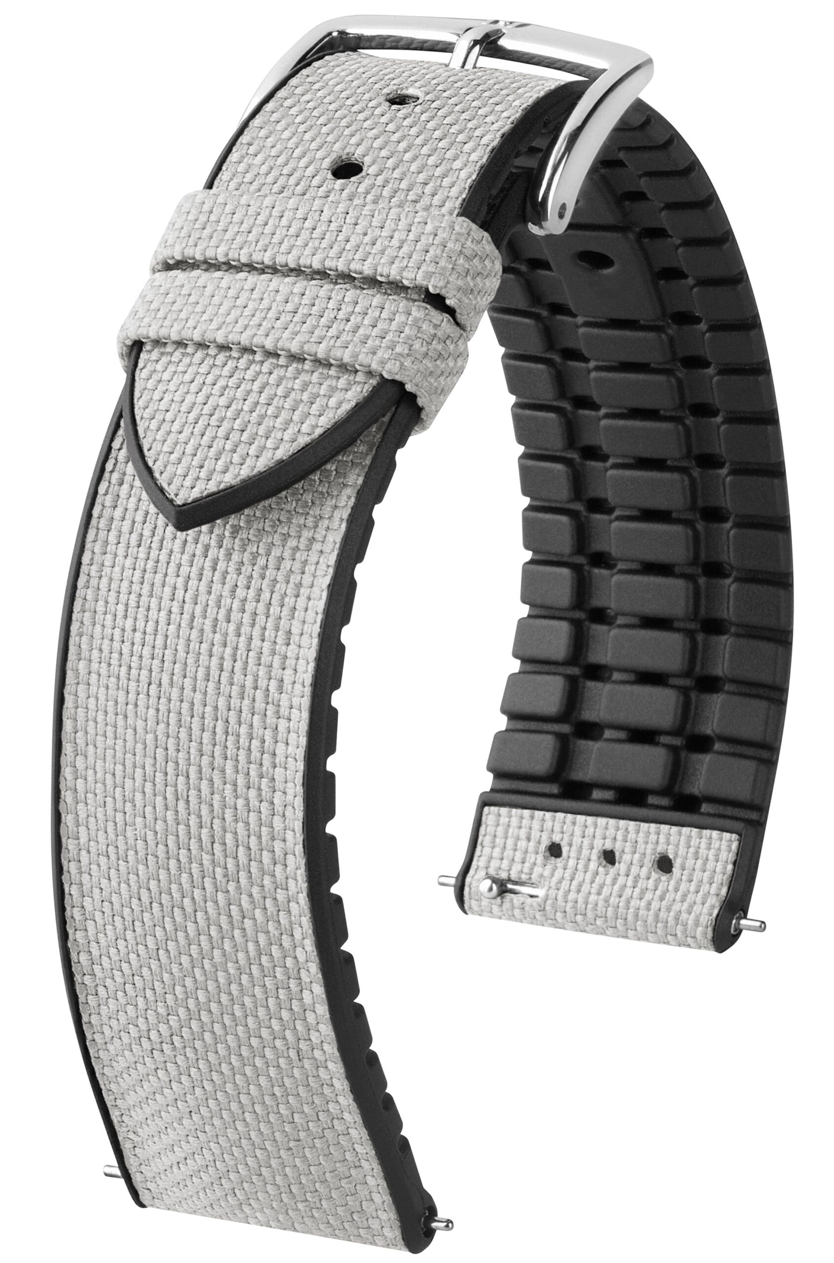Hirsch Arne grauer silberner Armbandaufzug 18 mm 0925094030-2-18