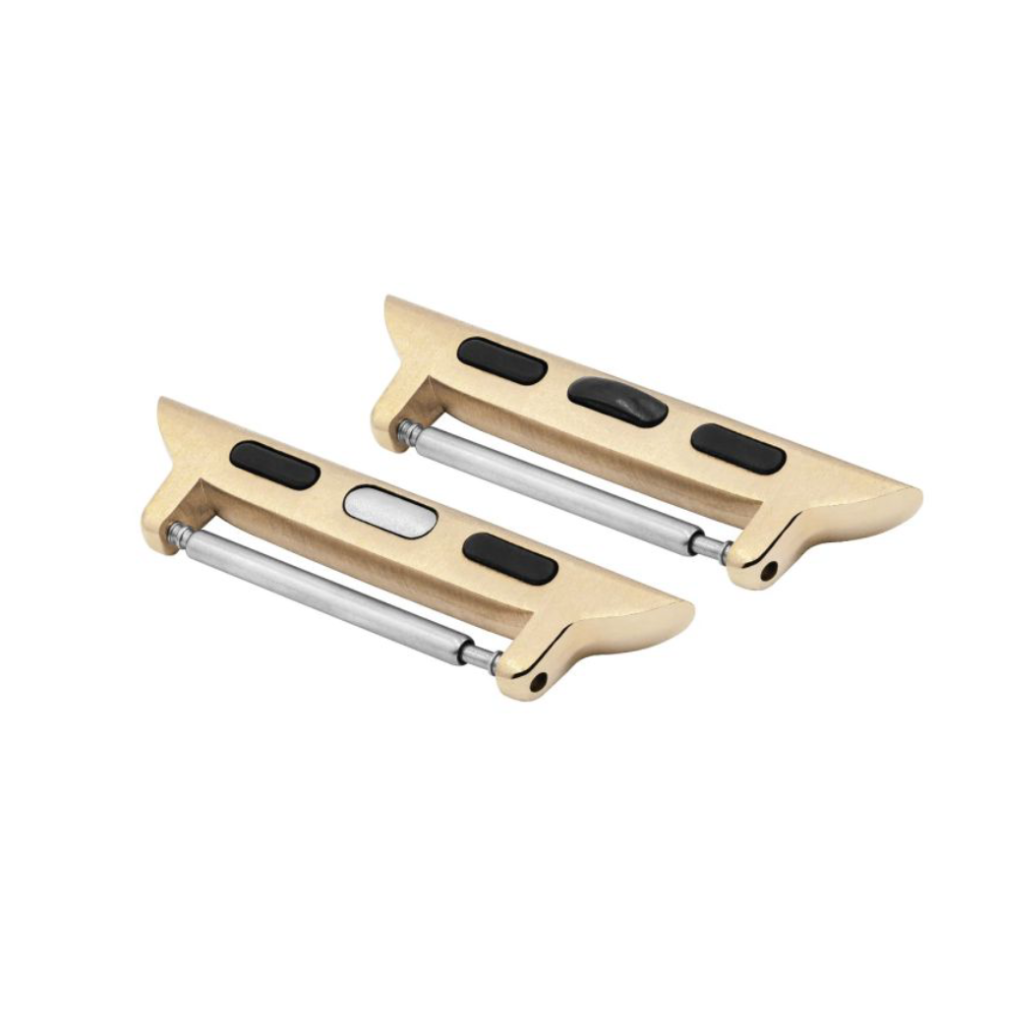 Hirsch Apple Watch Armband mit goldfarbenem Adapter AD1000-1-40, 22 mm Breite