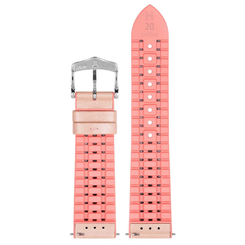 Hirsch LINDSEY Hellrosa/Rose Damen Leder & Gummiearmband 20mm 0922302122-2-20 - Image 2
