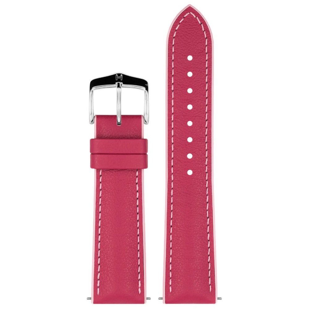 Hirsch LINDSEY pink, rosé Damen Leder & Gummiband Armband 18mm 0922202125-2-18 - Image 3