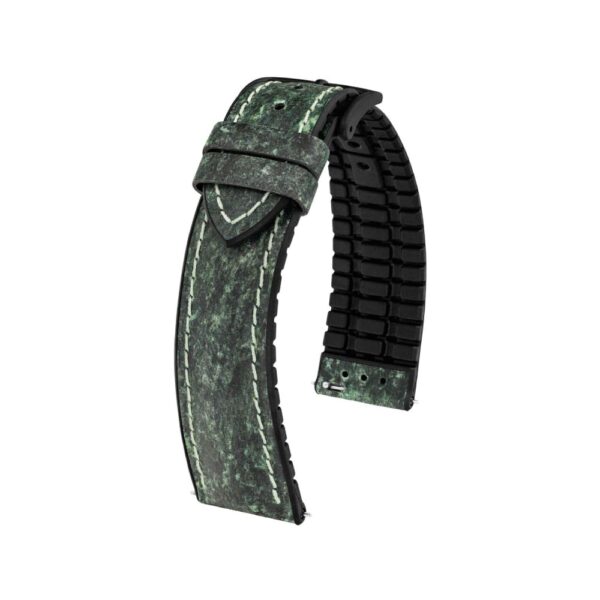 Hirsch Stone L grüne Lederarmband, 21 mm, 0925044040-5-21