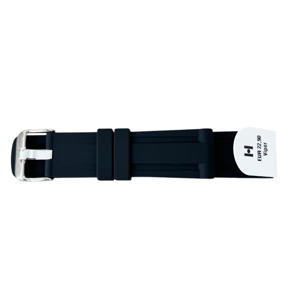 Hirsch Viper schwarze Gummieinsatz für Taucheruhren, 22 mm, 40588850-2-22