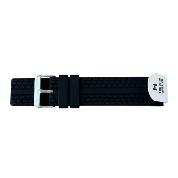 Hirsch WHEELER schwarze Gummieinlage für Taucheruhren, 22 mm, 40718850-2-22