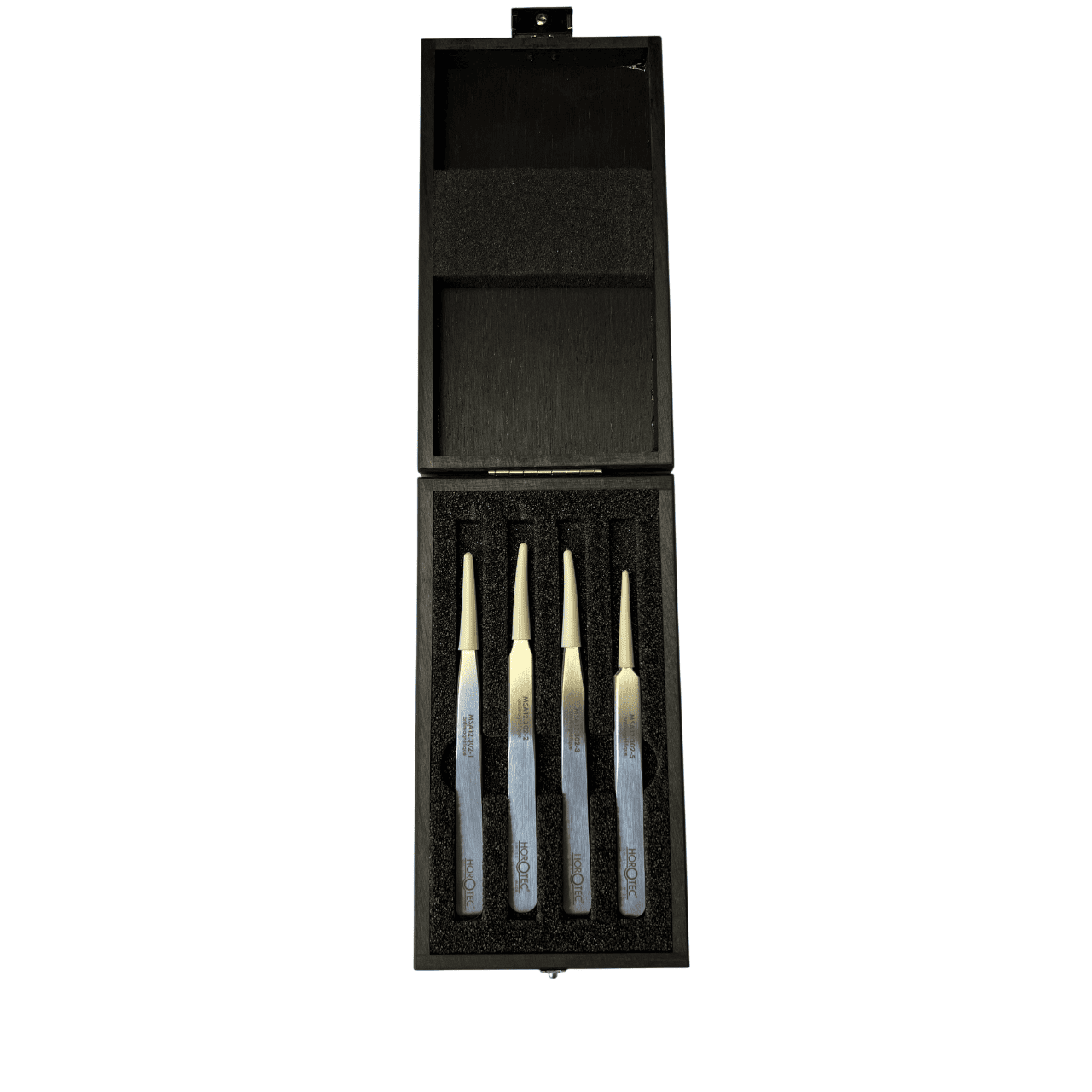 Horotec MSA12.388 Antimagnetische Pinzette Set Nr. 1 2 3 5 904L Stahl Holzkasten - Image 6