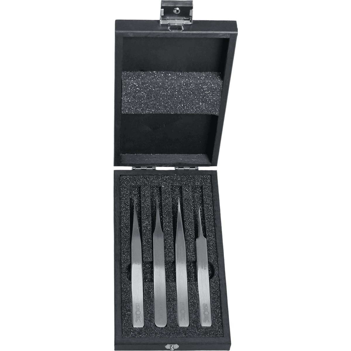 Horotec MSA12.388 Antimagnetische Pinzette Set Nr. 1 2 3 5 904L Stahl Holzkasten - Image 2