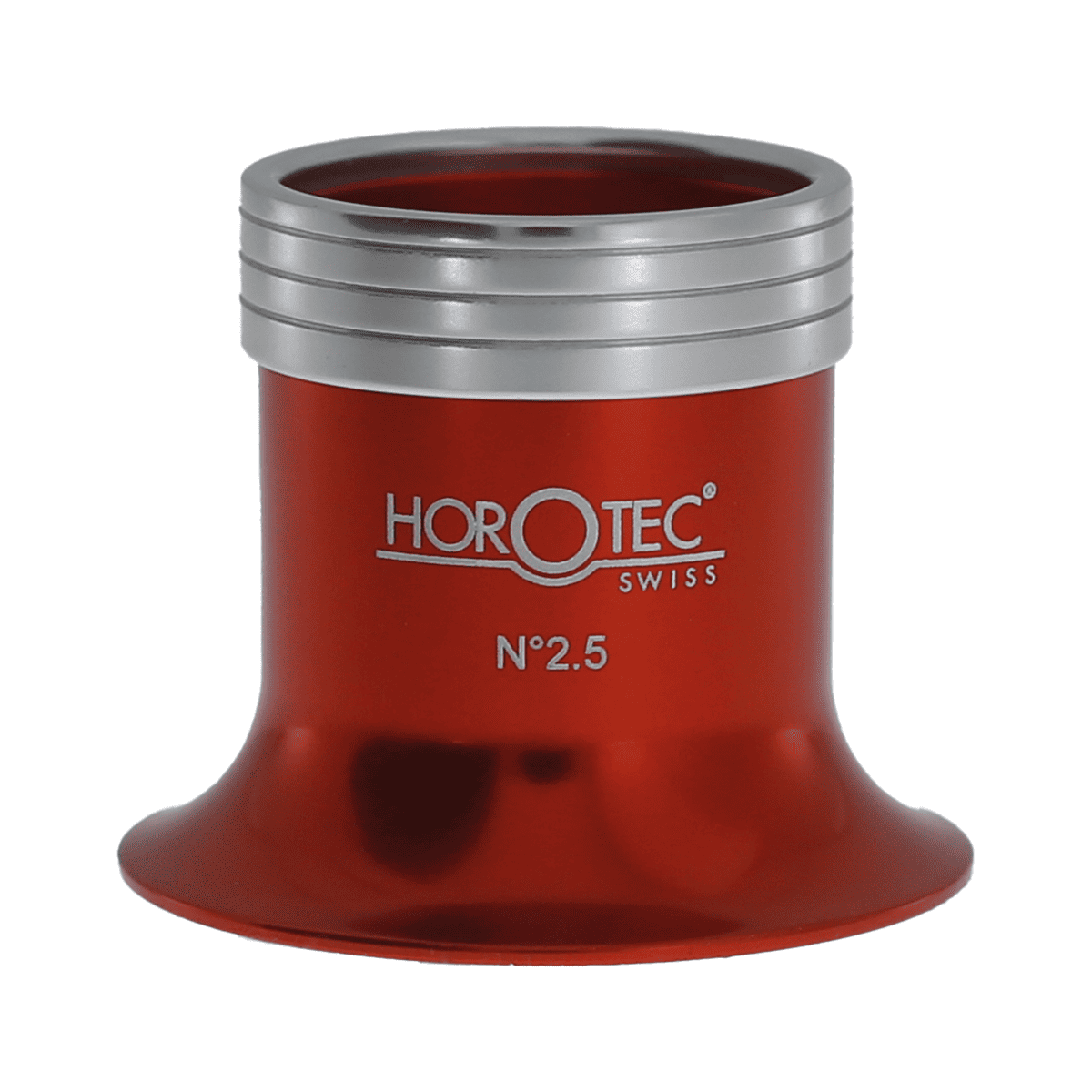 Horotec Rot Anodisierte Loupe 10.0x MSA00.033-1 Uhrmacher Brillenglas 25mm Objektiv