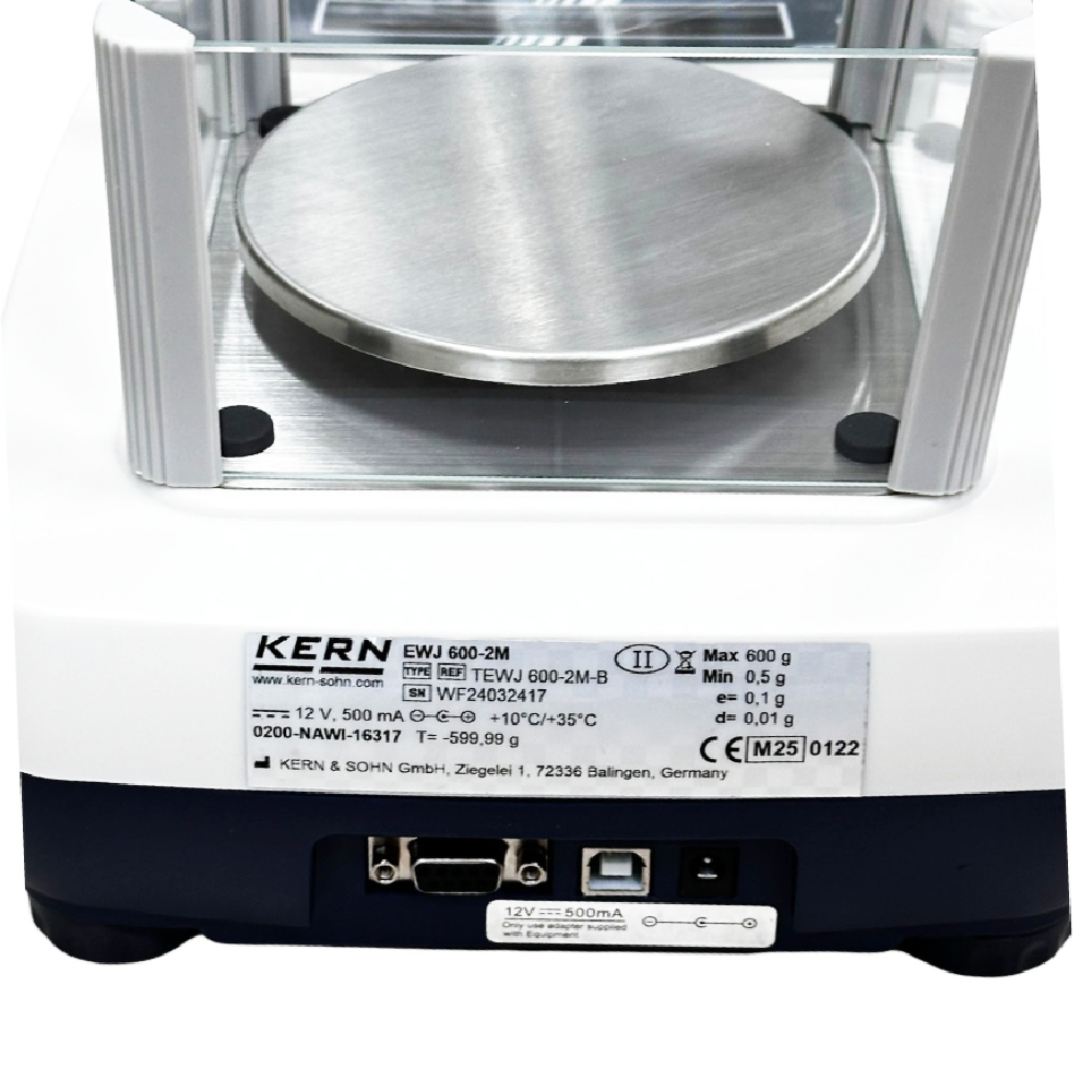 Kern EWJ 600-2M Präzisionslaborwaage – 600g Kapazität, 0.01g Auflösung - Image 3