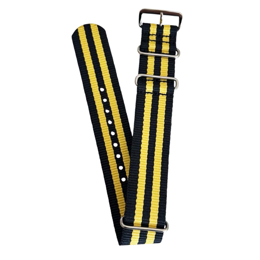 Nylon NATO-Strap in Marineblau und Gelb, 22mm - Image 2