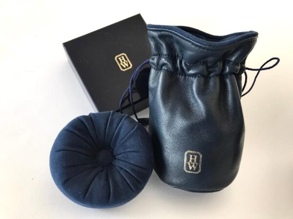 Seltene neue Harry Winston Leder Reiseuhr-Schutzhülle in Blau