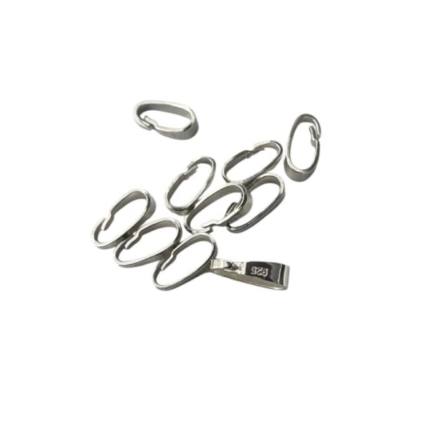 Silber 925 Sterling Silver Pendant Schlungenklemme, 7.0 x 2.0mm