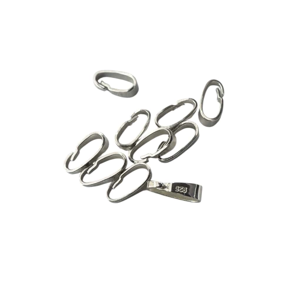 Silber 925 Sterling Silver Pendant Schlungenklemme, 7.0 x 2.0mm