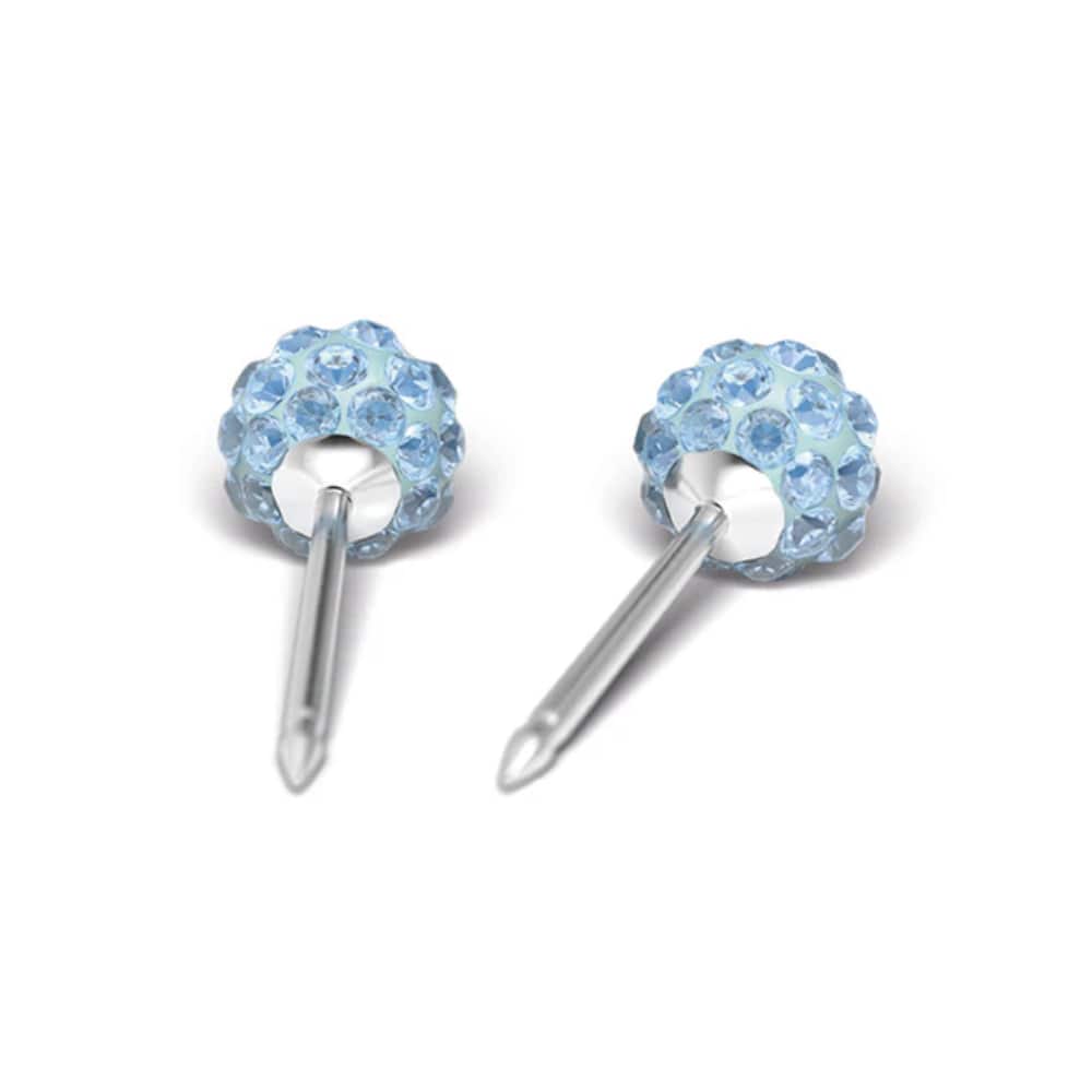 Studex Silber Feuerball Ohrringe mit Aquamarin, 4,5mm, 7522-0303 - Image 3