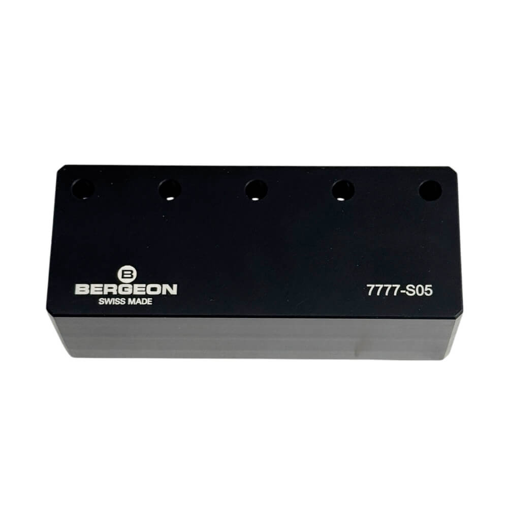 Bergeon 7777-S05 Schraubstockhalter aus POM-C Kunststoff für 5 Schraubenmessern