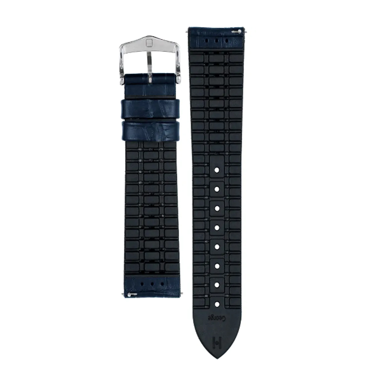 Hirsch George L Kalbsleder Armband blau 22 mm - Image 2