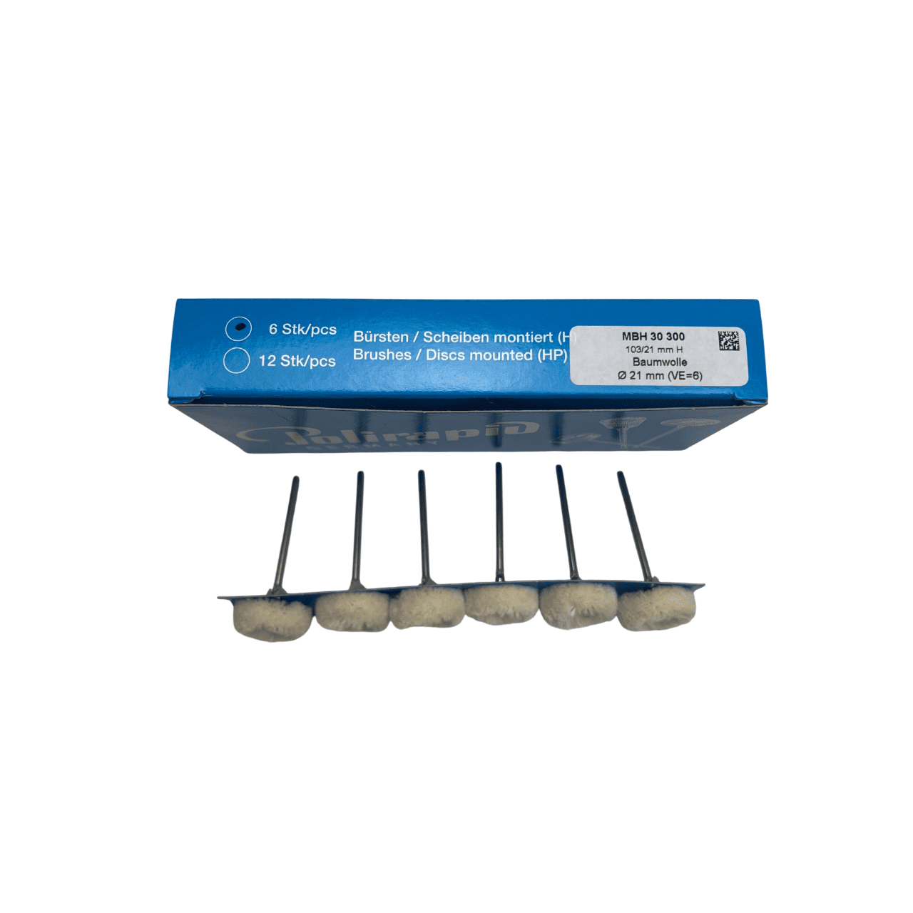 Polirapid Runde Baumwollpolierbürsten, 21 mm, 6 Stück - Image 3
