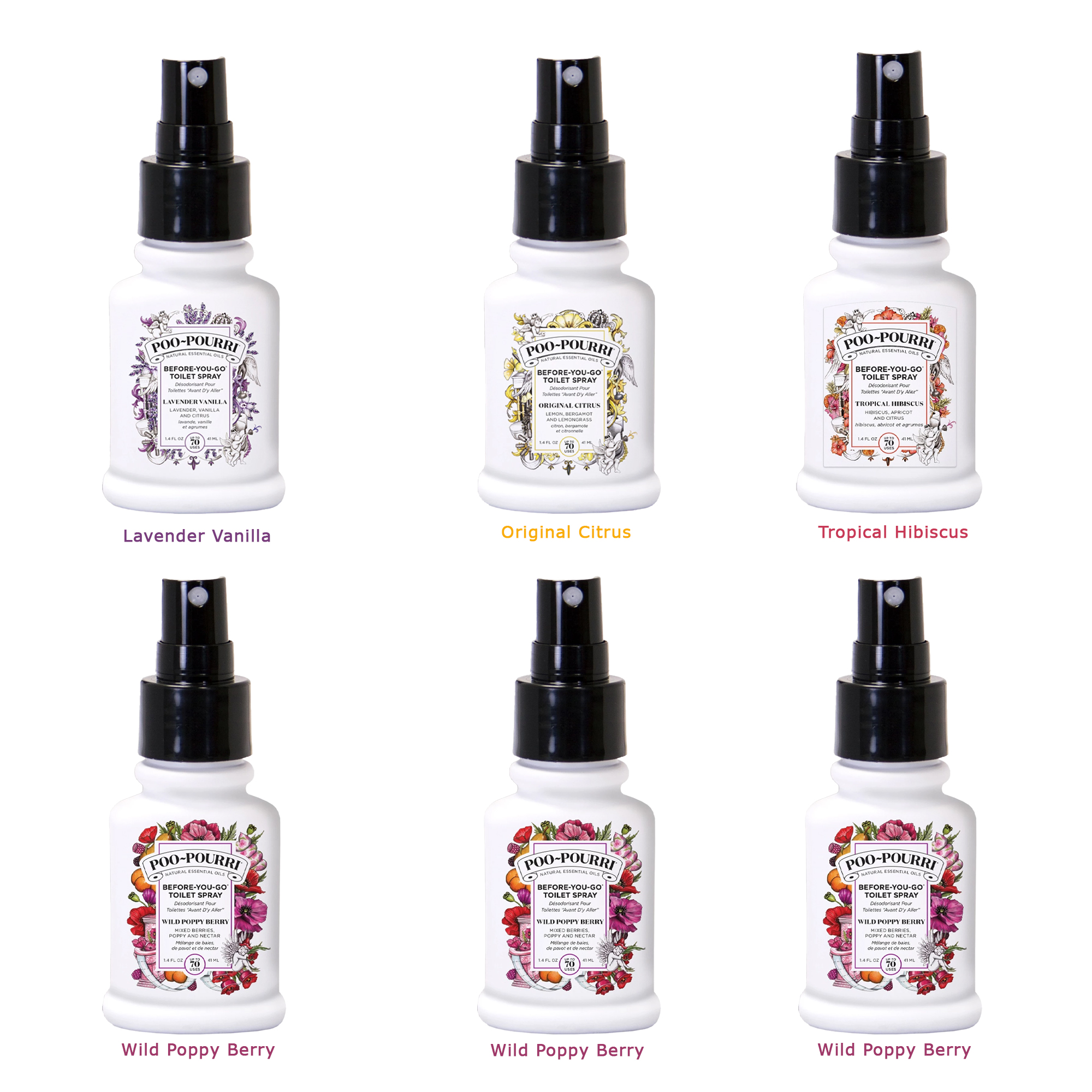 Poo-Pourri 6er Pack Toilettenspray mit verschiedenen Düften
