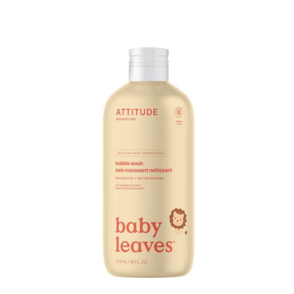 Baby Leaves Bubble Wash Pear Nektar ATTITUDE Baby Pflege
