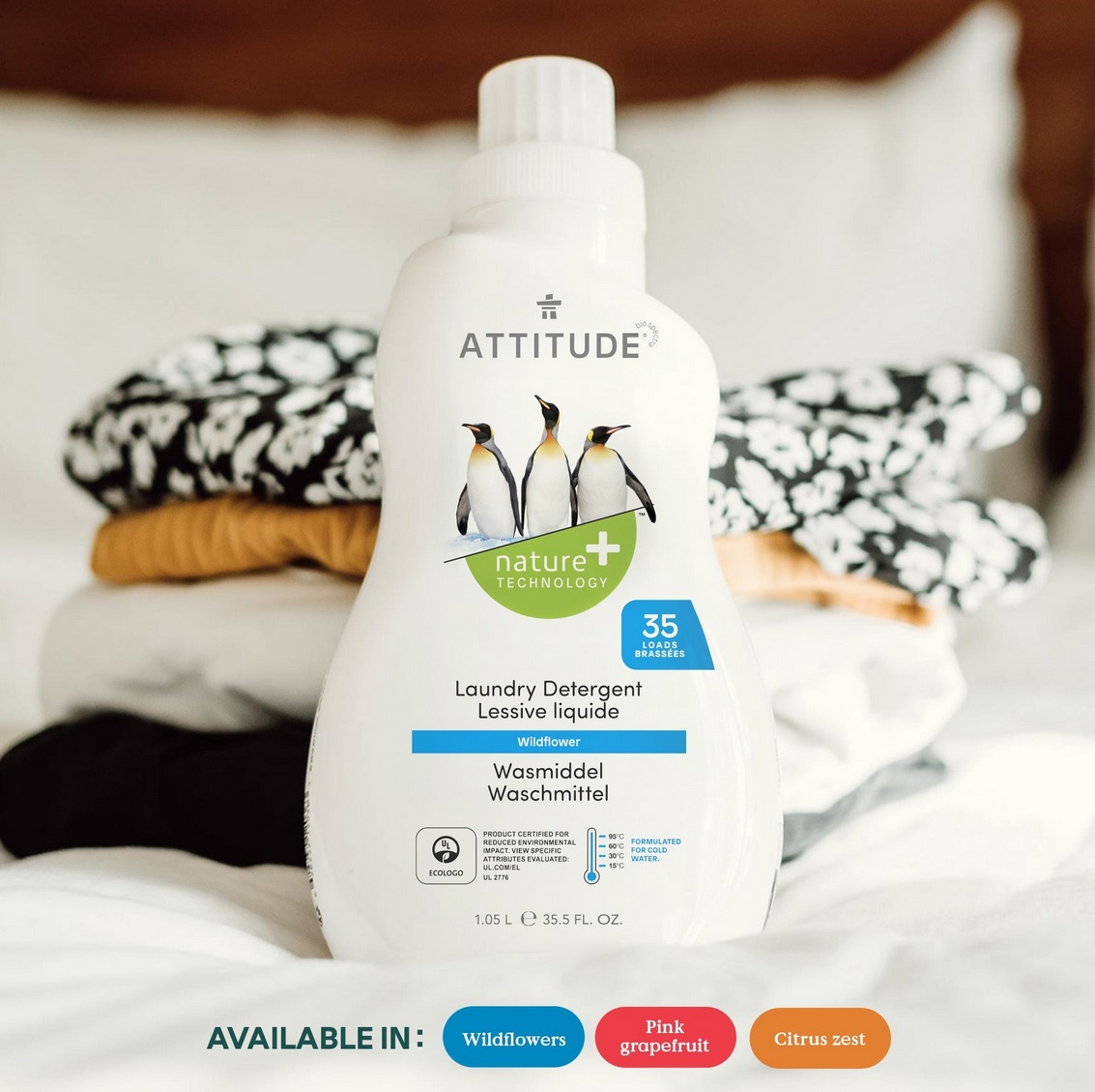 Laundry Liquid, Wildflowers, 35 Läden, ATTITUDE - Image 2