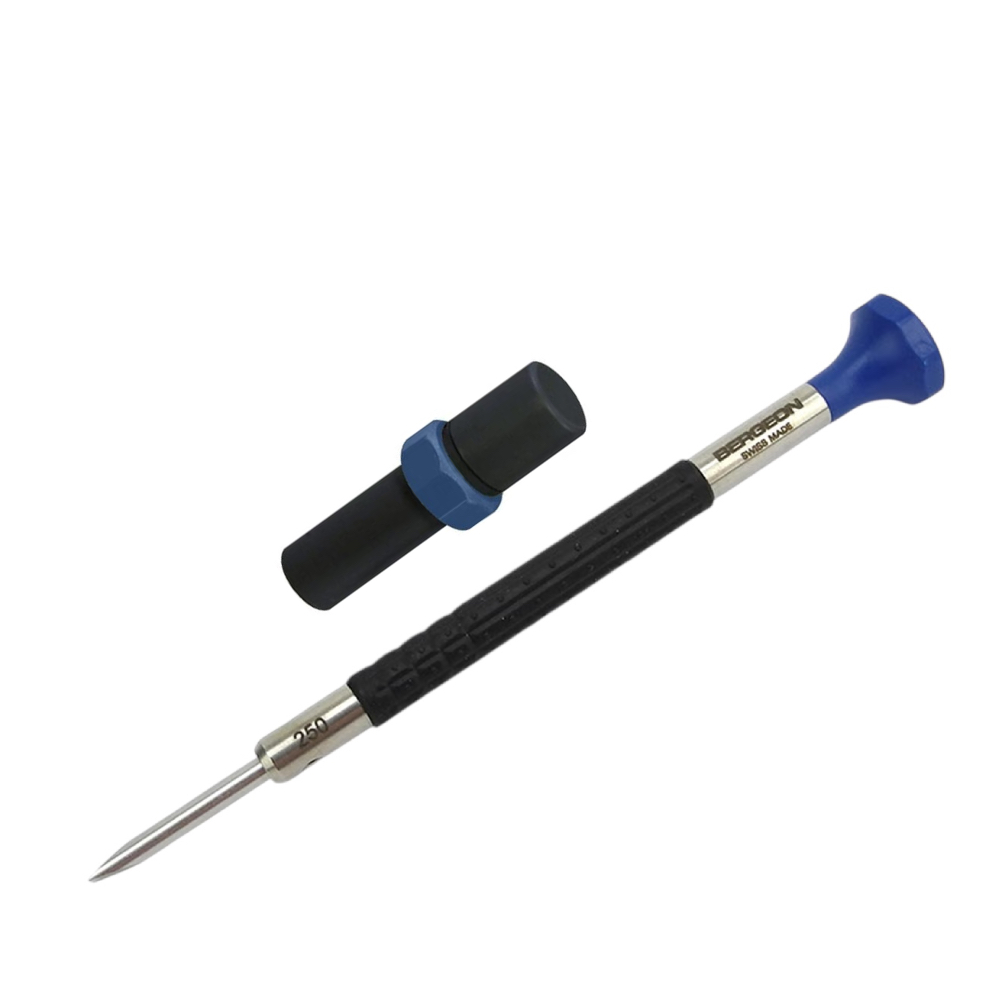 Bergeon 6899-AT-250 Uhrmacher Schraubendreher, 2,50 mm mit Ersatzklingen, Swiss Made