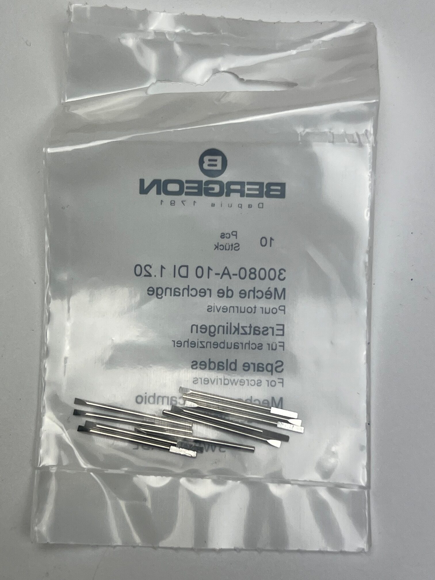 Bergeon 30080-A-10 DI 1.20 Ersatzklingen für Schraubenzieher, 10 Stück - Image 5
