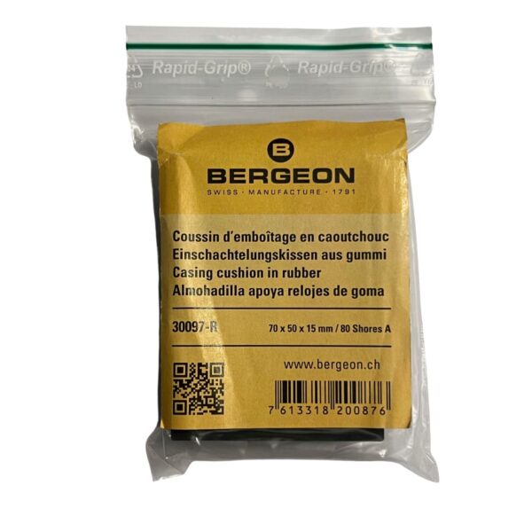 Bergeon 30097-R Rechteckiger Fallkissen-Unterlage 70 x 50 x 15mm Gummie Watch
