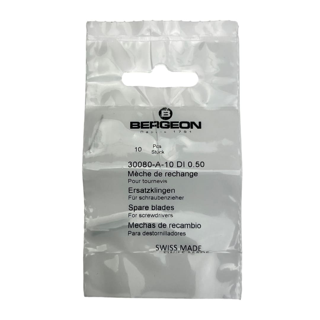 Bergeon Ersatzschraubendreherklingen 0.50 mm, 10 Stück, Schweizer Qualität - Image 3