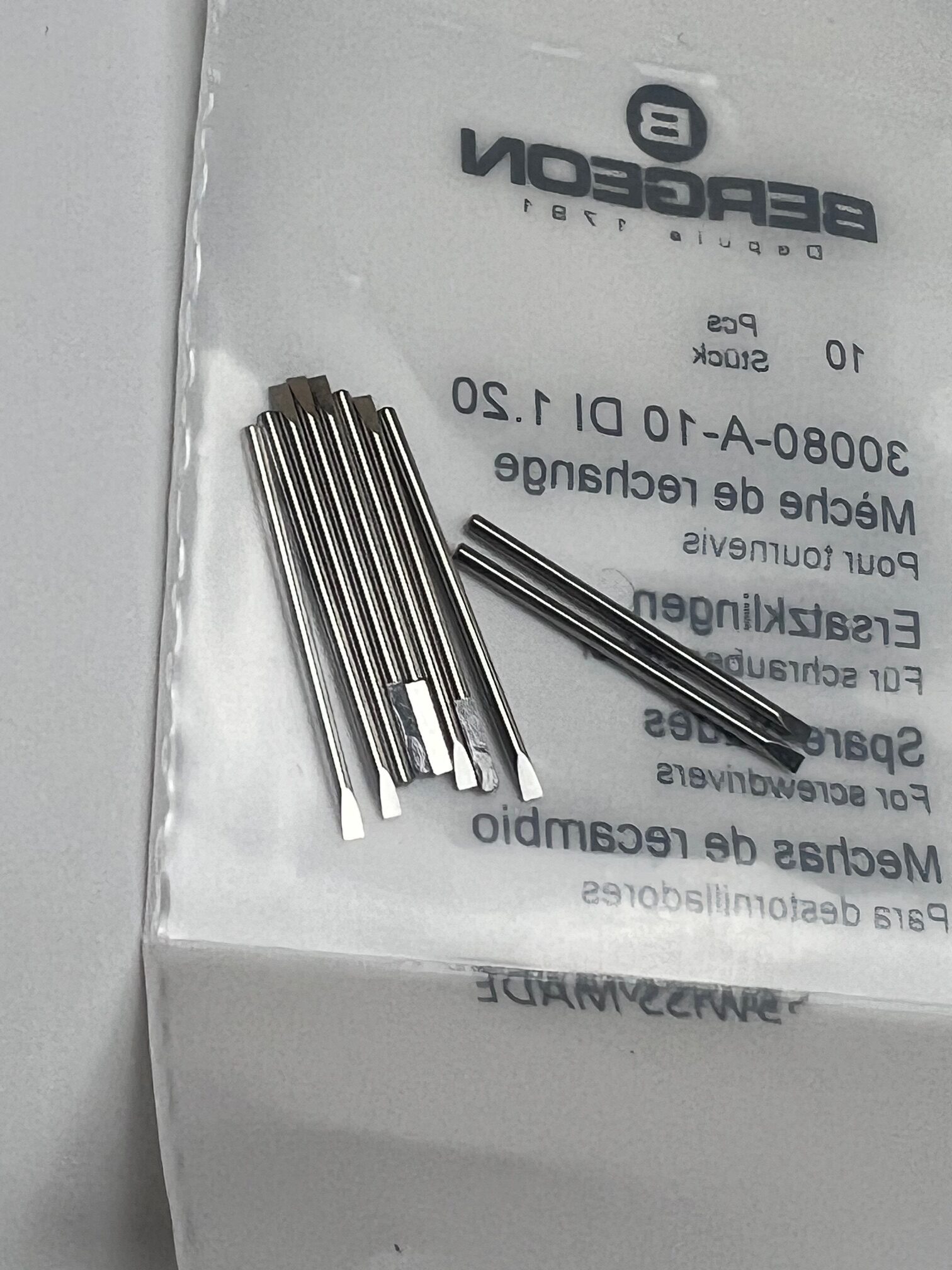 Bergeon 30080-A-10 DI 1.20 Ersatzklingen für Schraubenzieher, 10 Stück - Image 9
