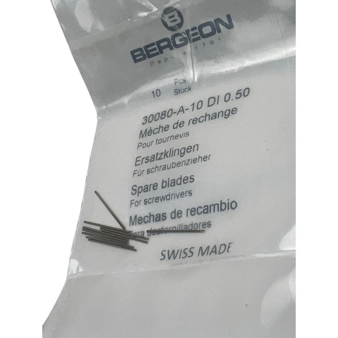 Bergeon Ersatzschraubendreherklingen 0.50 mm, 10 Stück, Schweizer Qualität - Image 4