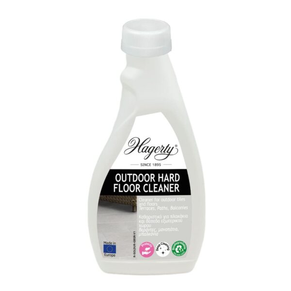 Hagerty Außenreiniger für harte Böden, Terrassenreiniger für Fliesen und Naturstein, 500 ml, Ref. A120011