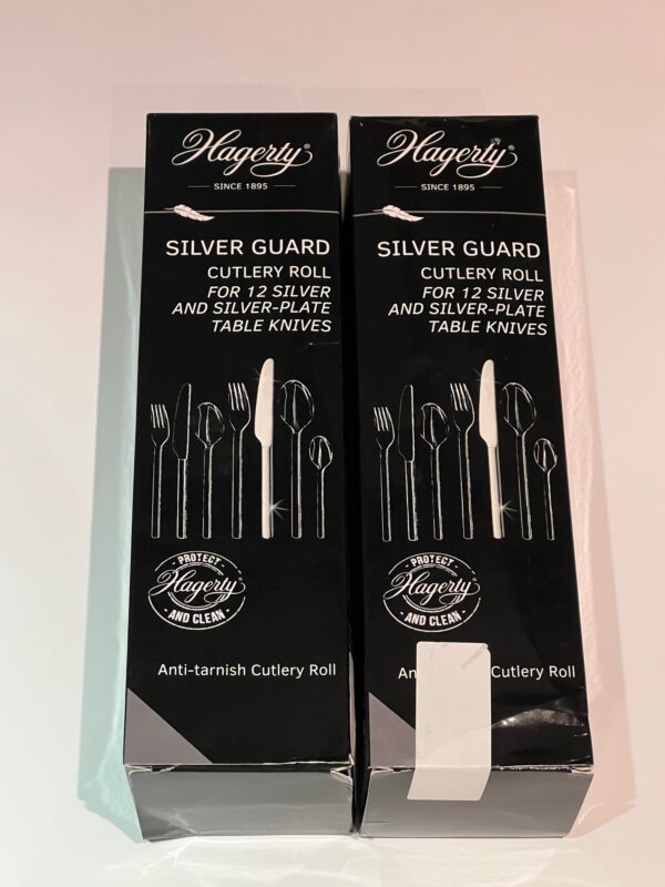 VERPACKUNG IST GESCHÄDIGT: 2er-Pack Hagerty Silver Guard Cutlery Roll A119003 für 12 Esstischmesser – Anti-Tarnish Lagerungsschutz – SIEHE BILDER