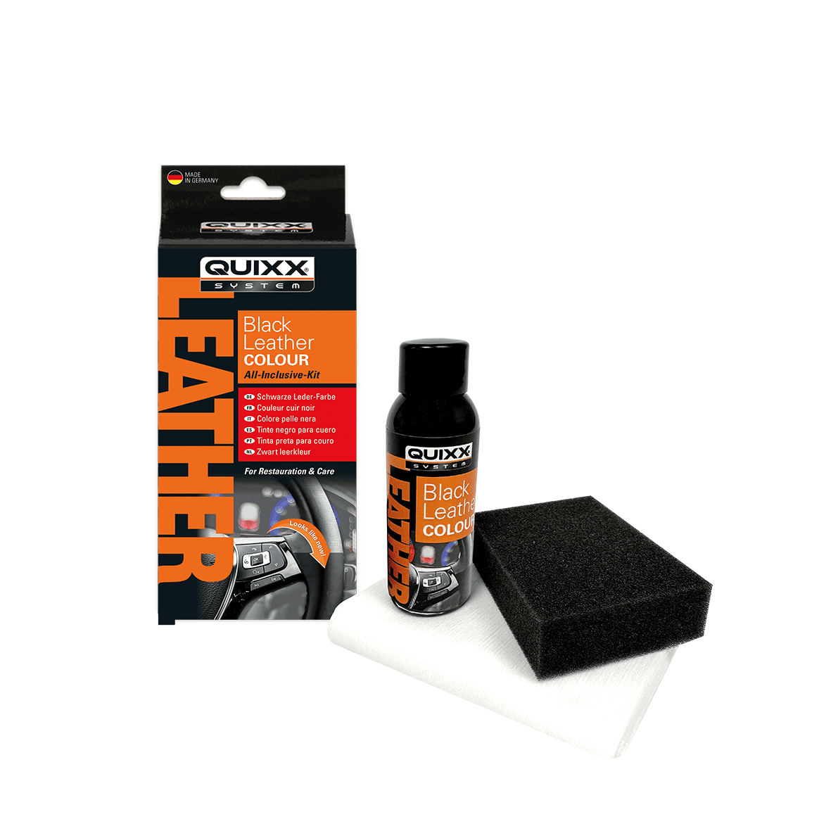QUIXX Schwarz Lederfarbe BLC - Komplettset zur Auffrischung von Autoleder - Image 6