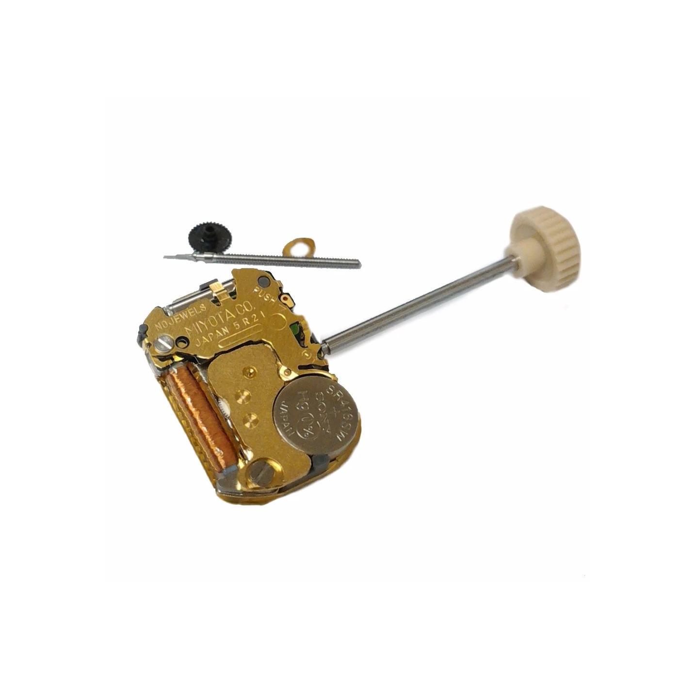 Miyota 5R21 Gehäusedurchmesser 3 3 4 Gelbvergoldeter Quarzkaliber 337 - SR416SW