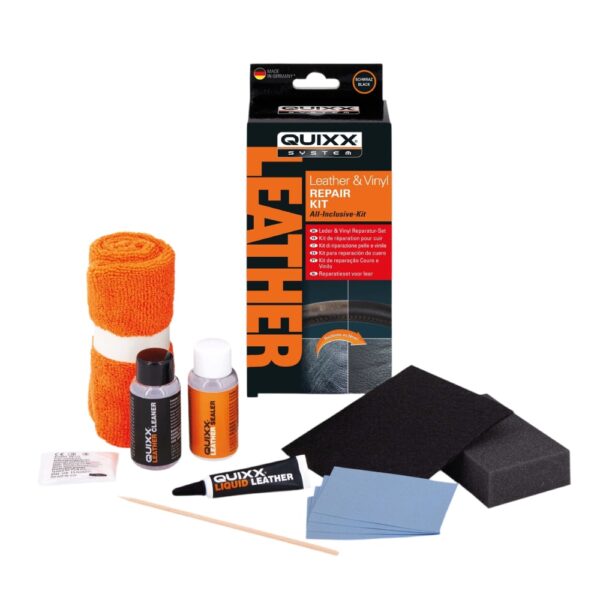 QUIXX 10259 Schwarz Leder Vinyl Reparaturset Repariert Verschleiß und