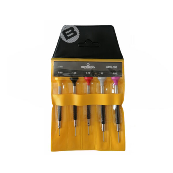 Bergeon 6899-P05 Set Ergonomischer Schraubendreher mit Elastomer-Beschichtung