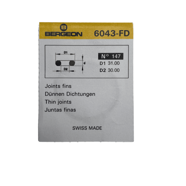 Bergeon 6043-FD-002 No. 147 Gummidichtungen 2 Stück Swiss Made