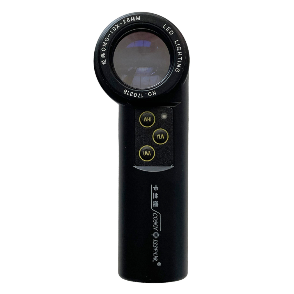 Connoisseur 10x Lupe für Juweliere und Uhrmacher mit UV- und LED-Licht