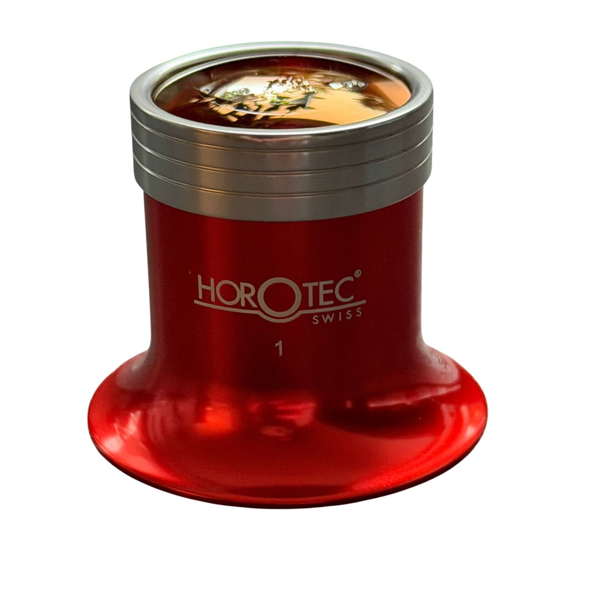 Horotec Rot Anodisierte Loupe 10.0x MSA00.033-1 Uhrmacher Brillenglas 25mm Objektiv - Image 3