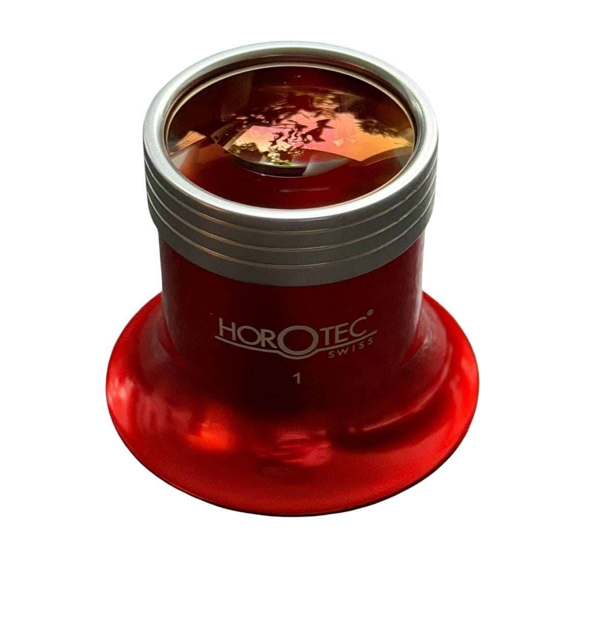 Horotec Rot Anodisierte Loupe 10.0x MSA00.033-1 Uhrmacher Brillenglas 25mm Objektiv - Image 5