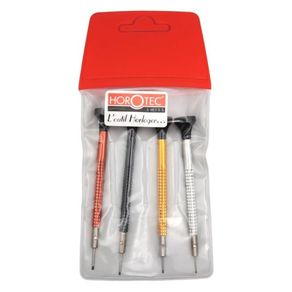 Horotec MSA01.020-F Uhrmacher Schraubendreher Set 4-teilig 0,60-1,20mm